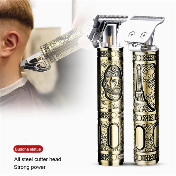 Branded T9 Vintage Beard Trimmer Professional Hair Cut Shaving Machine USB Rechargeable Wireless