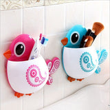 Creative Bird Toothpaste And Brush Holder With Suction Cup