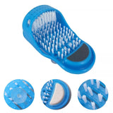 Easy Feet Cleaning Brush Exfoliating Foot Massager Slipper for Unisex Adults, 1 Pc (Blue)