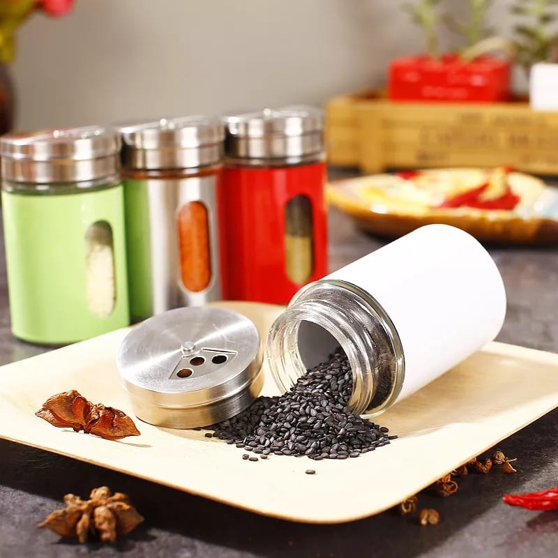 Stainless Steel Spice Jar With Rotate Cover