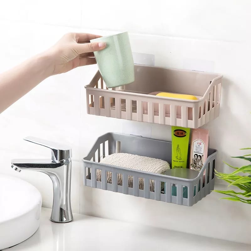 New Bathroom Rack Wall Mounted Plastic Kitchen Storage