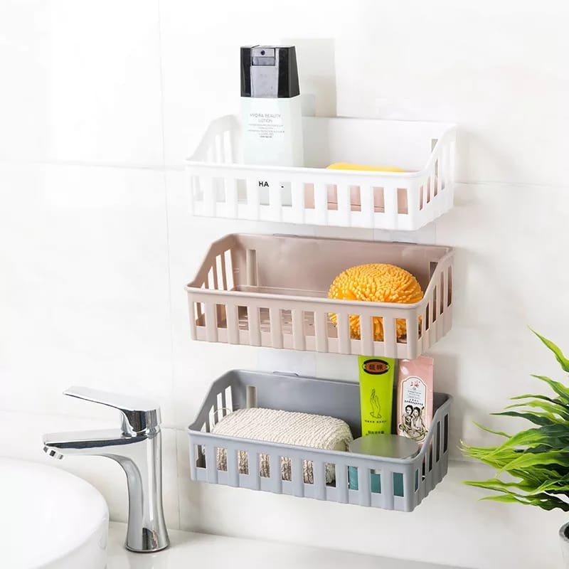 New Bathroom Rack Wall Mounted Plastic Kitchen Storage