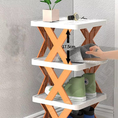 6 layer Simple Shoe Rack  Plastic Simple Shelf