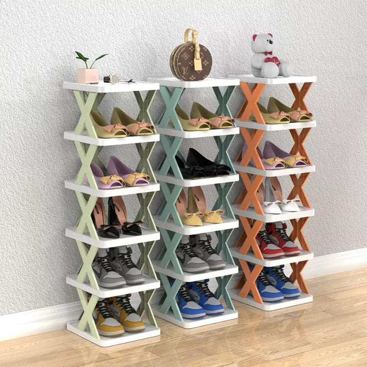 6 layer Simple Shoe Rack  Plastic Simple Shelf