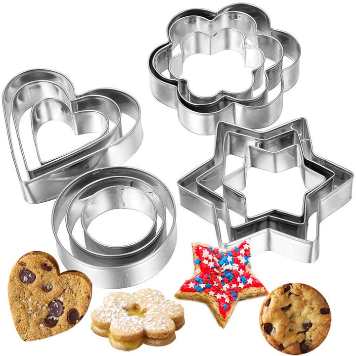 Cookies Cutter Shapes Set of 12 Pieces