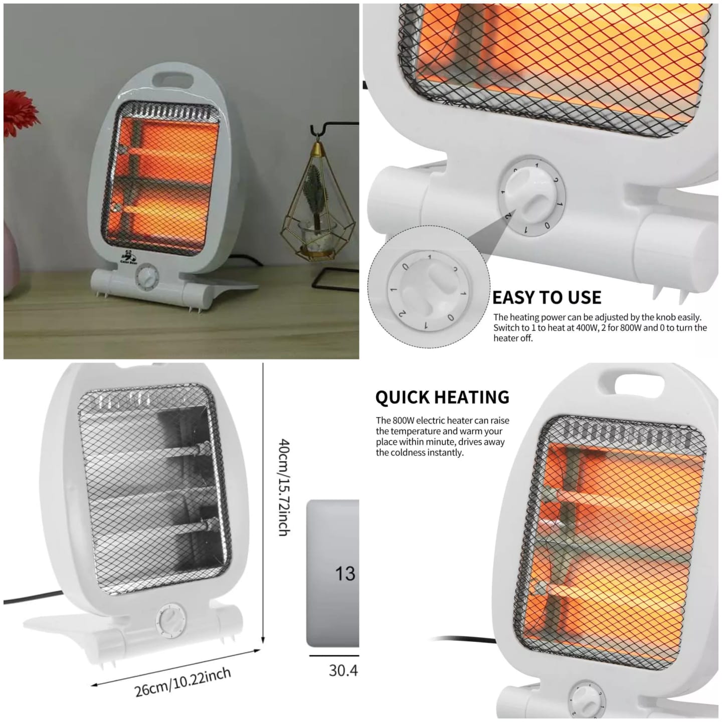 New Adjustable Portable Electric Heaters Home Room  Warmer (premium)
