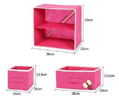 3 Drawer Fabric Folding Storage Organizer