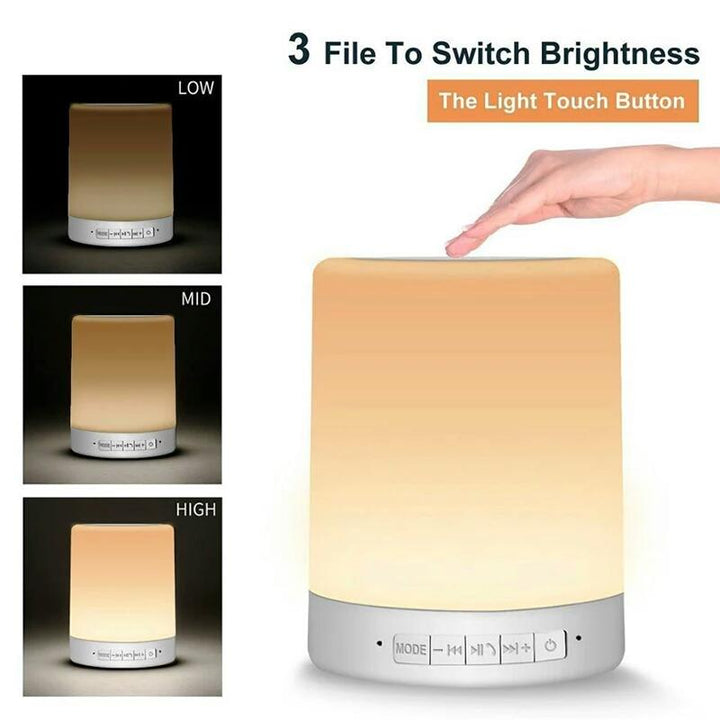 Colorful LED Night Light Bluetooth Touchpad Wireless Speaker
