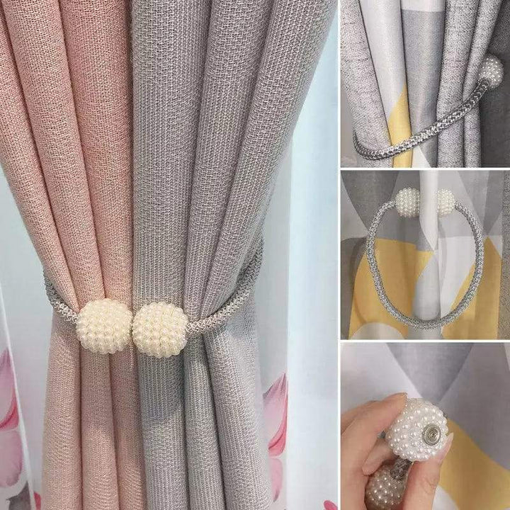 2 pcs Curtain Holding Pearl Magnetic Clip