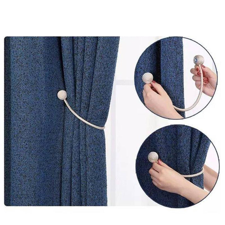Magnetic Pearl Ball Curtain Tiebacks Clips 2Pcs