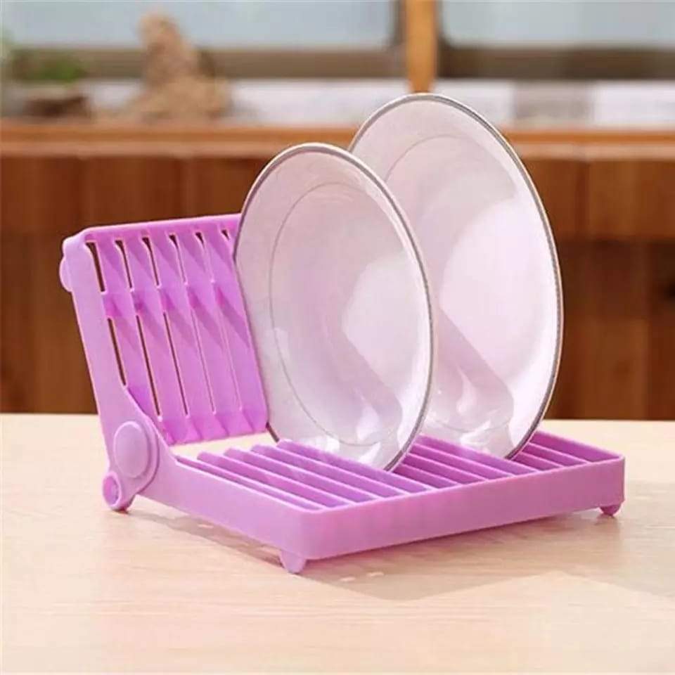 Foldable Plate Storage drain Rack