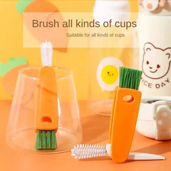 3 in 1 Bottle Lid Rubber Ring Groove Gap Cleaning Brush, Multifunctional Bottle Gap Cleaner