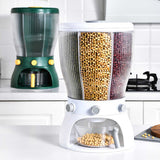 4 Partition Rotating Cereal Dispenser (10KG Capacity)