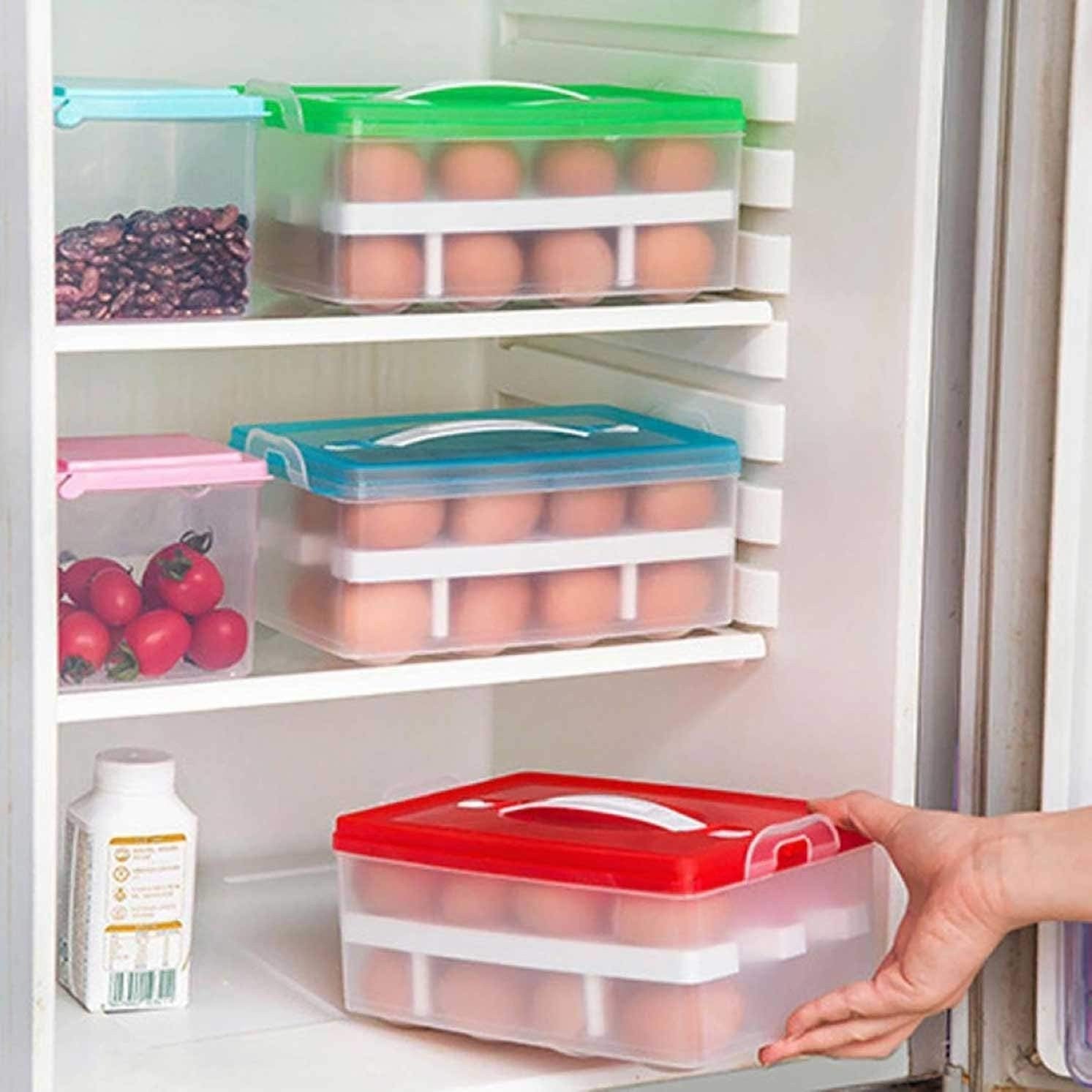 24 Grid Egg Holder Double Layer Storage Box