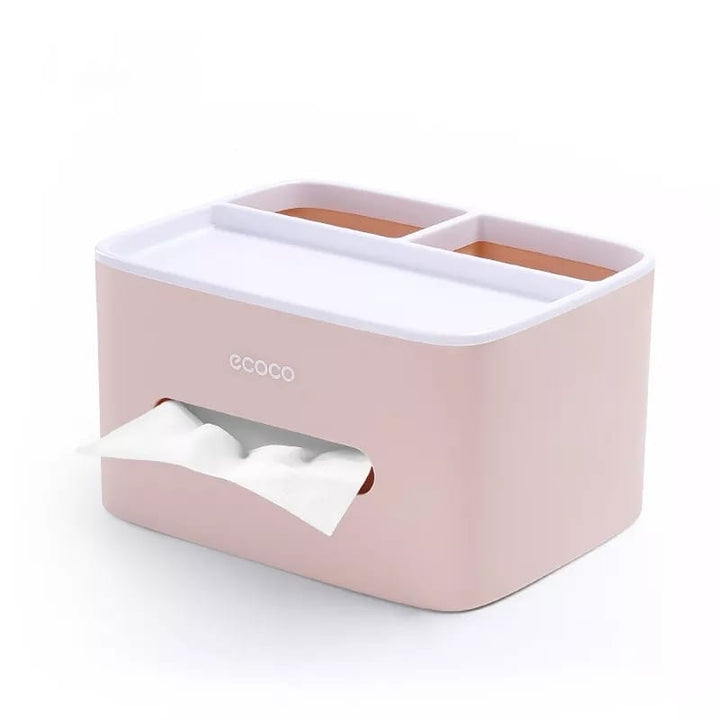 Multi-Functional Desk Storage Box Remote Control Case Cosmetic Organizer Holder Suction Paper Tissue Box