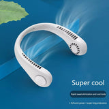 Bladeless Neck- Fan, 360° Cool-ing Necklace Fan 3 Speeds Hanging Neck- Fan,