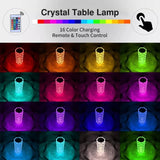 Crystal Rose Diamond Night Lamp - USB Remote Desk Lamp - 16 Color RGB Changing Mode LED Lights