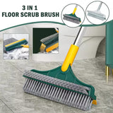 3 in 1 Floor Scrub Brush with Long Telescopic Handle