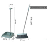 Broom and Dustpan Set for Home, 180 Degree Rotating Broom Set Indoor,