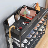 Adjustable Shoe Rack Organizer With Storage Shelf