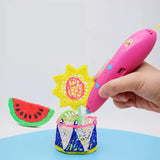 3D Pen Printer Drawing DIY Creative Printing Best for Kids Low Temperature Charging Wireless