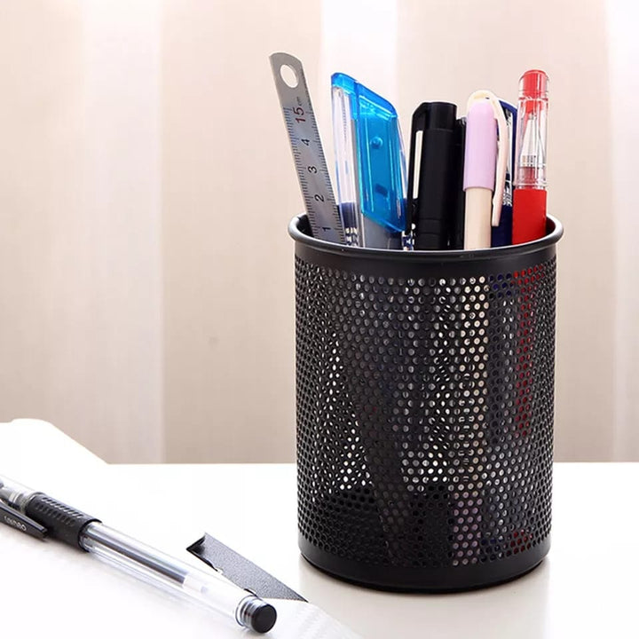 Metal Pen and Pencil Holder, Oval Shaped