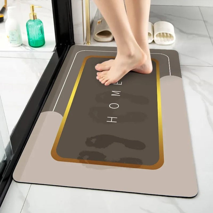 Square Absorbent Bath Mats for Home, Rubber Non-Slip Bottoms, Easy to Clean, Simple Bathroom Door Mat, Bathroom Shower Mat