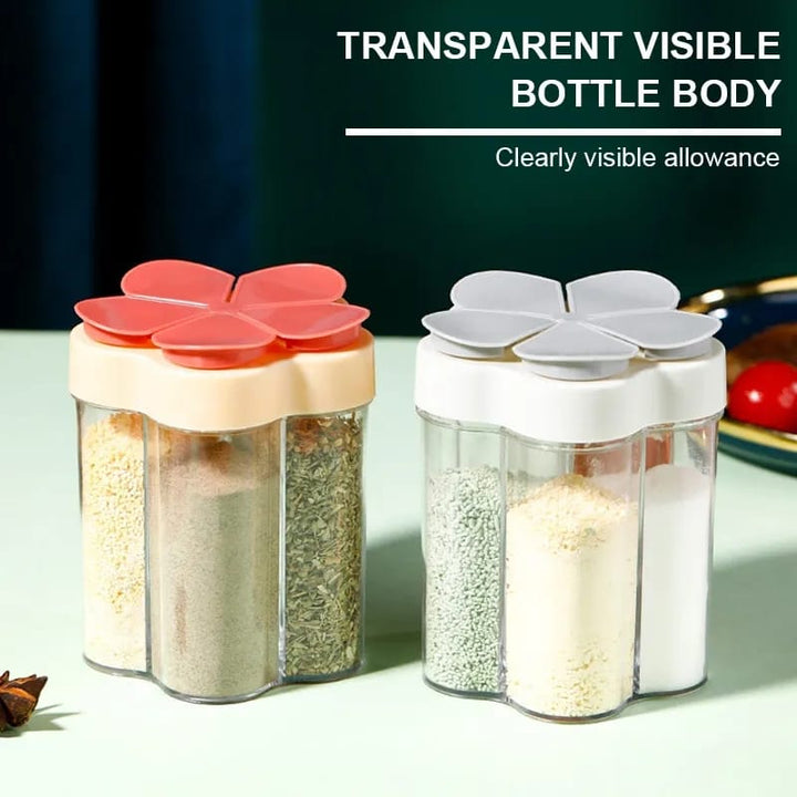 5 in 1 Spice Container Salt and Pepper Shaker Transparent Seasoning Shaker